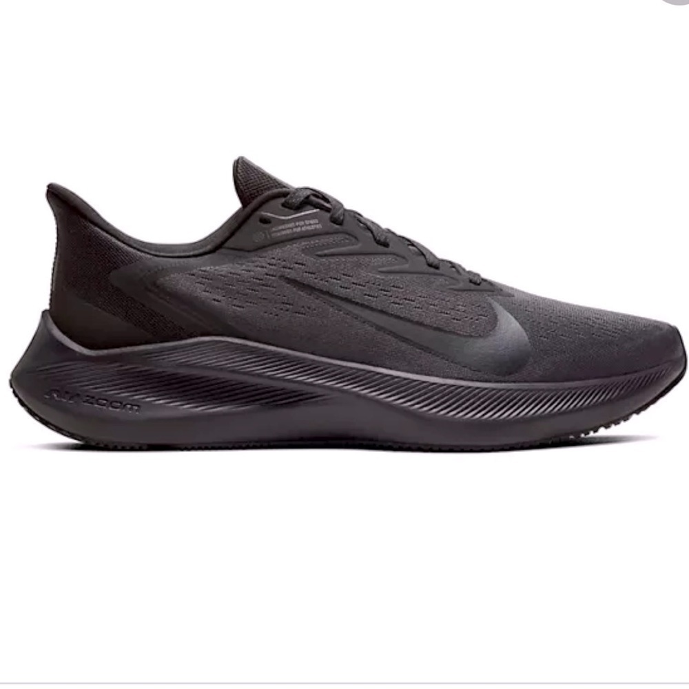 Nike Zoom Winflo 7 Triple Black Latest Running Shoes CJ0291-001  9.5